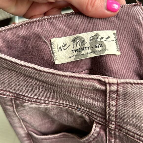 We The Free Curvy Washed Maroon Mercury Skinny Jean - Picture 6 of 8